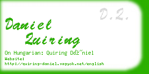 daniel quiring business card